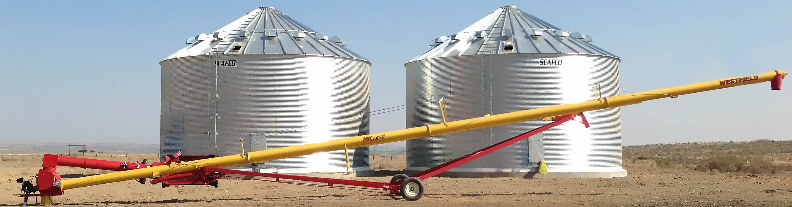 Westfield Grain Auger and Scafco Grain Bin